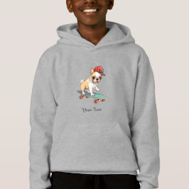Waterverf Franse Bulldog Kinder Pullover Hoodie