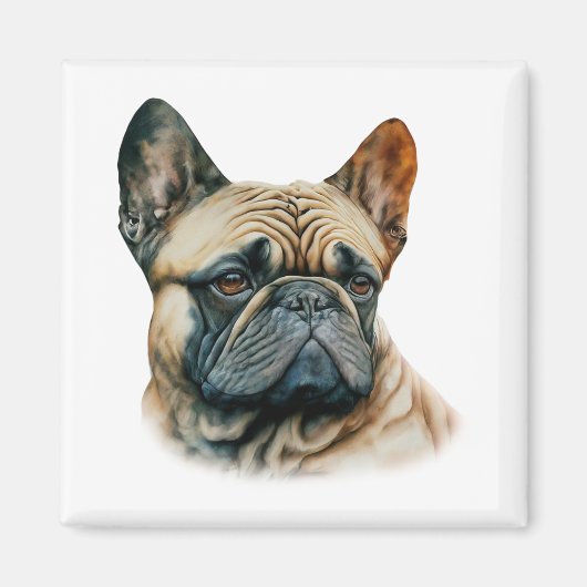 Waterverf Franse Bulldog Magneet (Voorkant)
