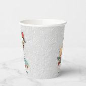 Waterverf Franse Bulldog papieren bekers (Links)