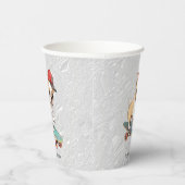 Waterverf Franse Bulldog papieren bekers (Rechts)