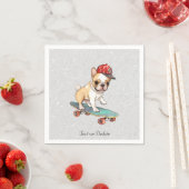 Waterverf Franse Bulldog Servetten (Insitu)
