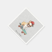 Waterverf Franse Bulldog Servetten (Hoek)