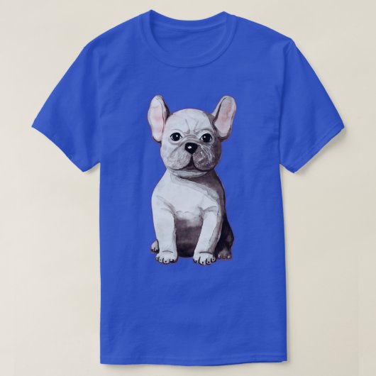 Waterverf Franse Bulldog T-shirt (Design voorkant)