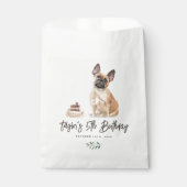 Waterverf Franse Bulldog Verjaardagsfeestje Bedankzakje (Voorkant)