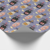 Waterverf Franse champagne Cadeaupapier (Hoek)