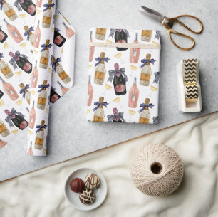 Waterverf Franse champagne Cadeaupapier