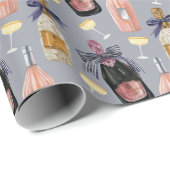 Waterverf Franse champagne Cadeaupapier (Rol Hoek)