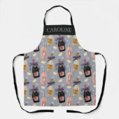 Waterverf Franse champagne gepersonaliseerd Schort (Voorkant)