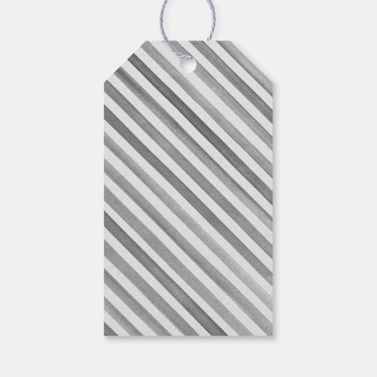 Waterverf Franse champagne met een gestreepte boog Cadeaulabel (Achterkant)