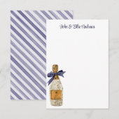 Waterverf Franse champagne met een marinestoot Bedankkaart (Voorkant / Achterkant)