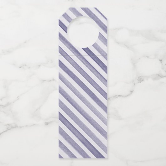 Waterverf Franse champagne met een marinestoot Flessenhanger (Achterkant)