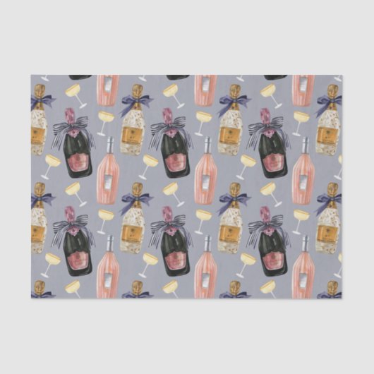 Waterverf Franse champagne Tissuepapier (Voorkant)
