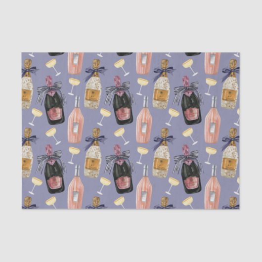 Waterverf Franse champagne Tissuepapier (Voorkant)