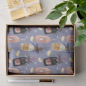 Waterverf Franse champagne Tissuepapier (Geschenk)