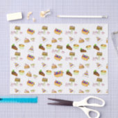 Waterverf Franse desserts met koffie Tissuepapier (Craft)