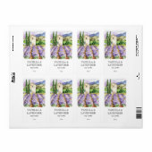 Waterverf Franse lavendel Boerderij kaars label (Full Sheet)