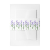 Waterverf Franse Lavendel op Wit Uitnodigingen Wikkel (Voorkant Voorbeeld)