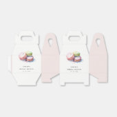 Waterverf Franse Macarons Bakery Vrijgezellenfeest Bedankdoosjes (Uitgevouwen)