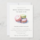 Waterverf Franse Macarons Bakery Vrijgezellenfeest Kaart (Voorkant)