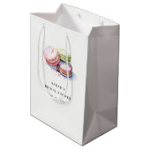 Waterverf Franse Macarons Bakery Vrijgezellenfeest Medium Cadeauzakje (Achterkant Gekanteld)