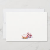 Waterverf Franse Macarons Bakery Vrijgezellenfeest Notitiekaartje (Achterkant)