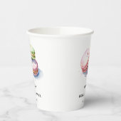 Waterverf Franse Macarons Bakery Vrijgezellenfeest Papieren Bekers (Links)