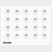Waterverf Franse Macarons Bakkerij Adres Ronde Sticker (Vel)