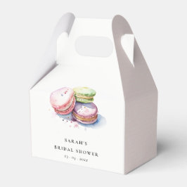 Waterverf Franse Macarons Bakkerij Bruidsdouche Bedankdoosjes