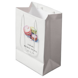 Waterverf Franse Macarons Bakkerij Bruidsdouche Medium Cadeauzakje