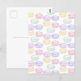 Waterverf Franse Macarons Briefkaart