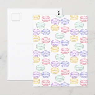 Waterverf Franse Macarons Briefkaart