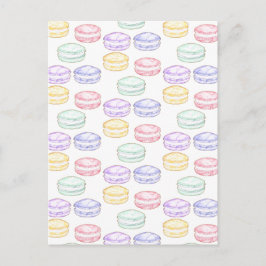 Waterverf Franse Macarons Briefkaart