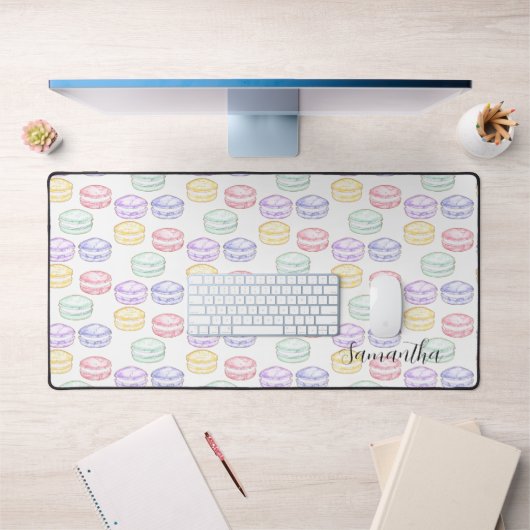 Waterverf Franse Macarons Bureaumat (Kantoor 1)