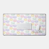 Waterverf Franse Macarons Bureaumat (Keyboard & Muis)