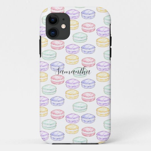 Waterverf Franse Macarons Case-Mate iPhone Case (Achterkant)