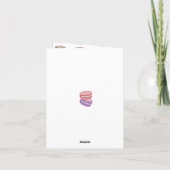 Waterverf Franse Macarons Je bent lief Kaart (Achterkant)