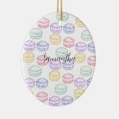 Waterverf Franse Macarons Keramisch Ornament (Rechts)