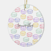 Waterverf Franse Macarons Keramisch Ornament (Links)