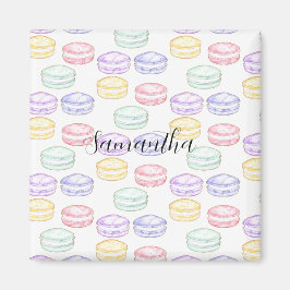 Waterverf Franse Macarons Magneet