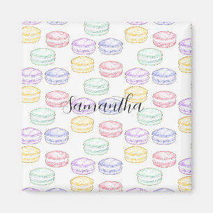 Waterverf Franse Macarons Magneet
