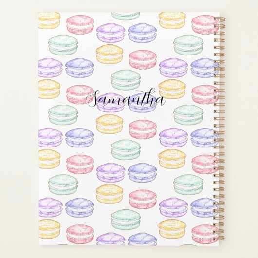 Waterverf Franse Macarons Planner (Achterkant)