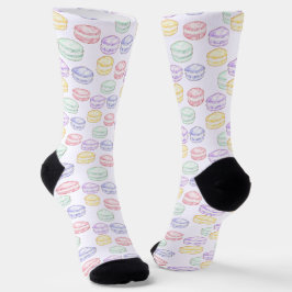 Waterverf Franse Macarons Sokken