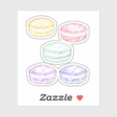 Waterverf Franse Macarons Sticker (Vel)