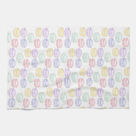 Waterverf Franse Macarons Theedoek