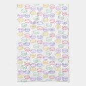 Waterverf Franse Macarons Theedoek (Verticaal)