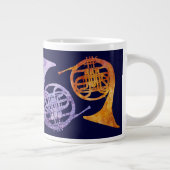 Waterverf Franse paarden Grote Koffiekop (Rechts)