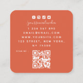 Waterverf Franse Sweet Cake QR Code Social Media Vierkante Visitekaartje (Achterkant)