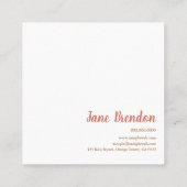 Waterverf Franstalige interieurontwerpfasering Vierkante Visitekaartje (Achterkant)