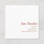 Waterverf Franstalige interieurontwerpfasering Vierkante Visitekaartje (Achterkant)