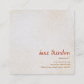 Waterverf Franstalige interieurontwerpfasering Vierkante Visitekaartje (Achterkant)